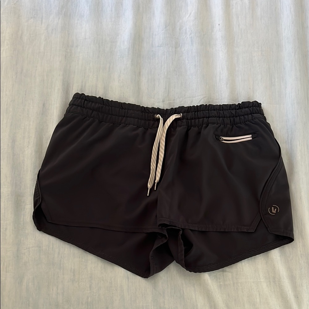 Vuori Dark Blue Athletic Shorts with Drawstring Waistband